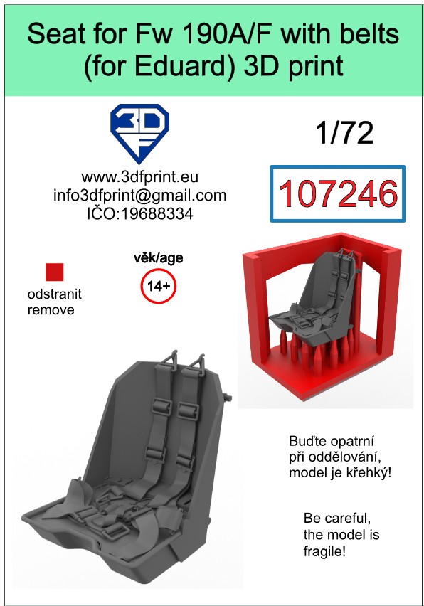 107246 1/72 Seat for Fw 190A/F with belts
