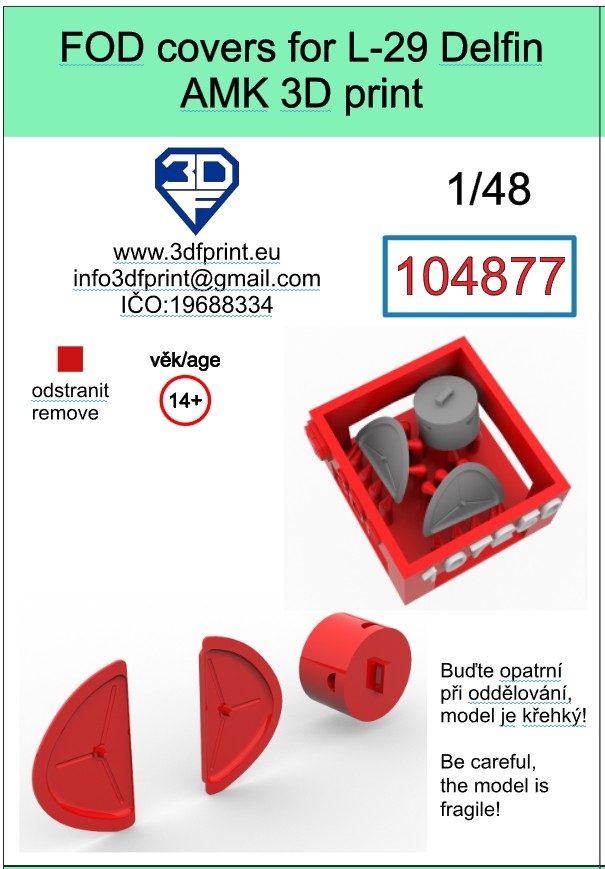 104877 1/48 FOD covers for L-29 Delfin