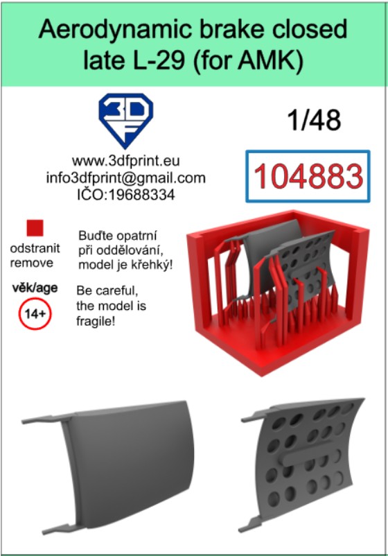 104883 1/48 aerodynamic brake closed late L-29 (AMK)