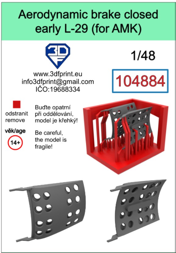 104884 1/48 aerodynamic brake closed early L-29 (AMK)