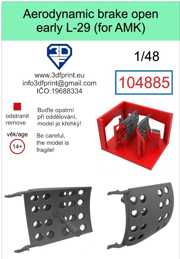 104885 1/48 aerodynamic brake open early L-29 (AMK)