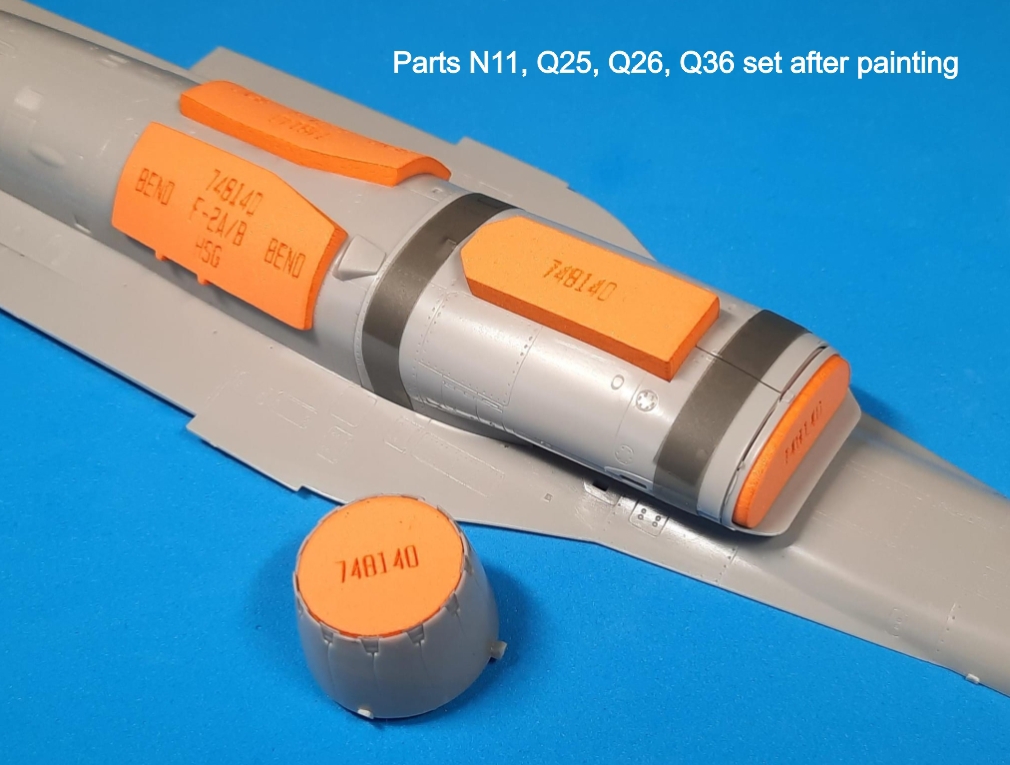 748140 1/48 Mitsubishi F-2A/F-2B wheel bay plugs (for Hasegawa)
