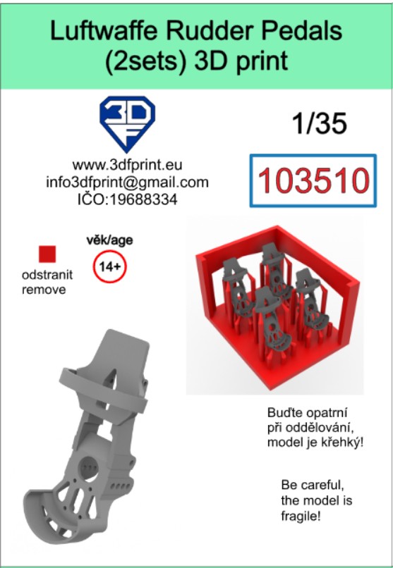 103510 1/35 Luftwaffe rudder pedals (2 sets)