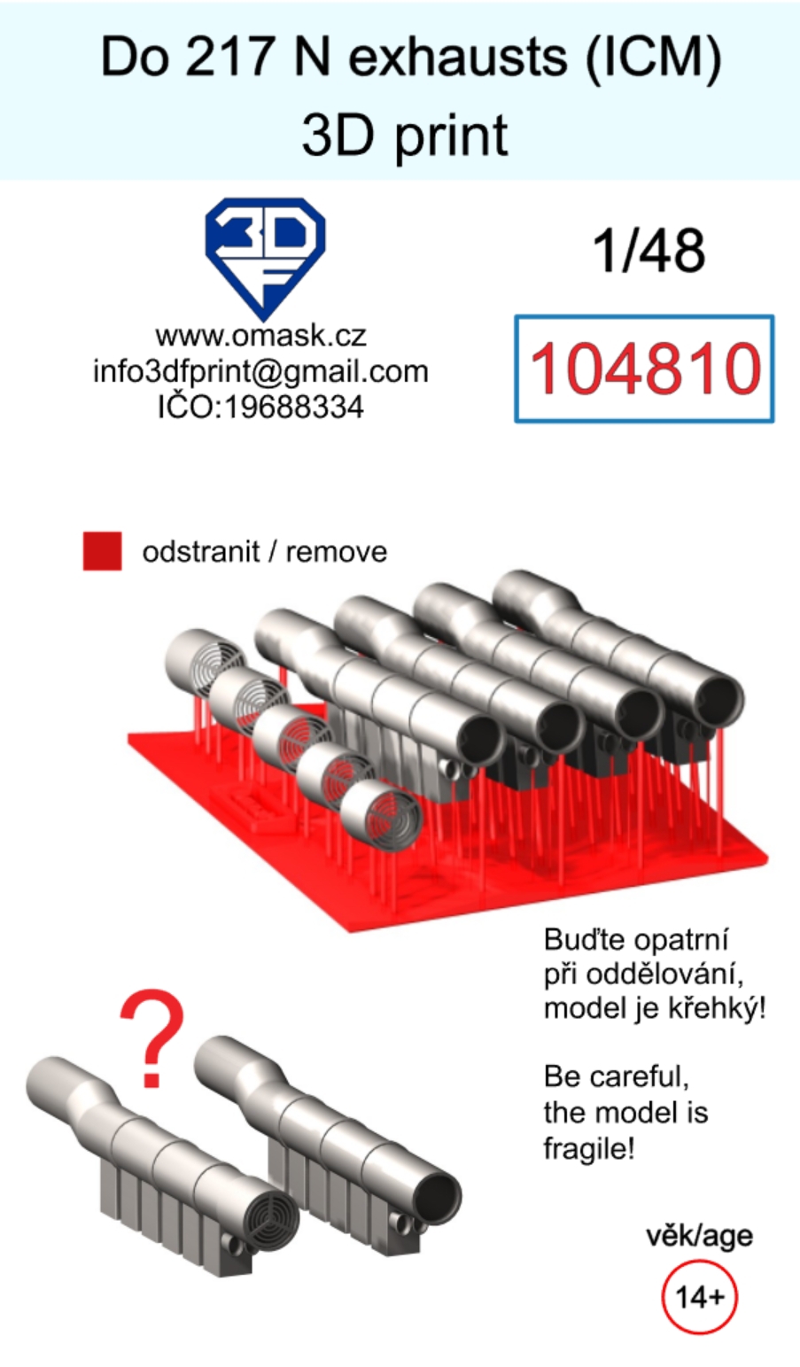 104810 1/48  Do 217 N (ICM) 3D print