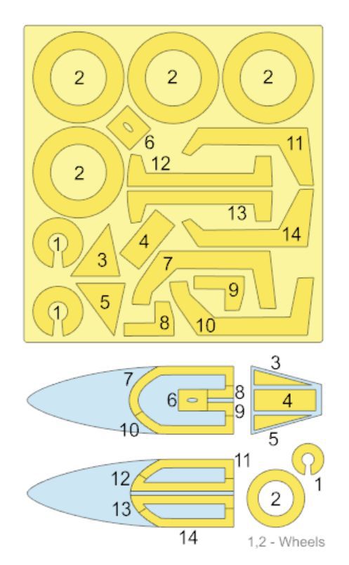 57016 1/72 Fw 190 D mask (for IBG)