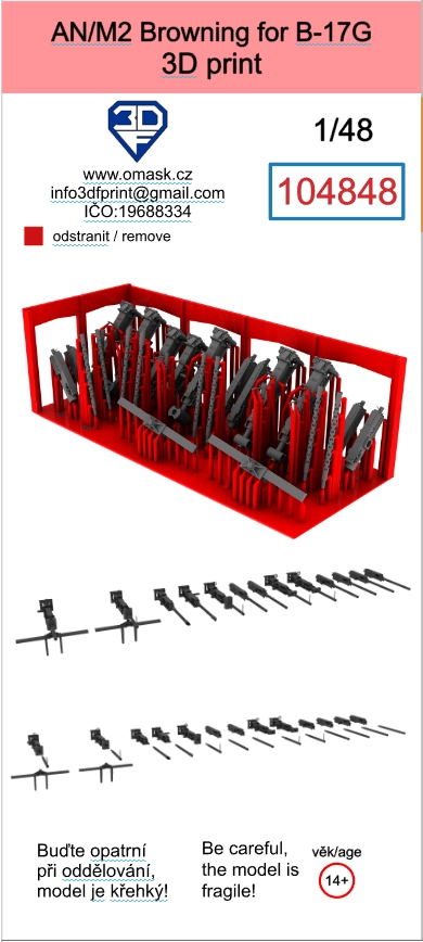 104848 1/48 Guns AN/M2 for B-17G