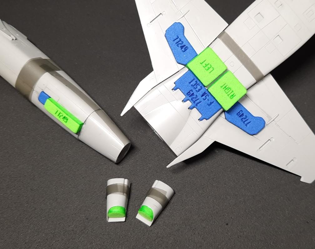 77249 1/72 F-5A/B wheel bay plugs (for Esci, Italeri, Revell, Wolfpack))