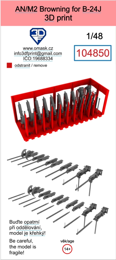 104850 1/48 Guns AN/M2 for B-24J