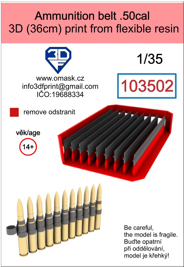 103502 1/35 Ammunition belt .50cal