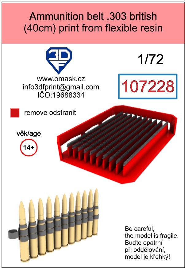 107228 1/72 Ammunition belt .303