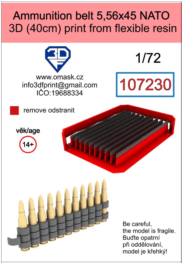 107230 1/72 Ammunition belt 5,56x45 NATO
