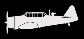sticker T-6G Texan (15cm white)