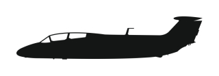 sticker L-29 Delfín (15cm black)