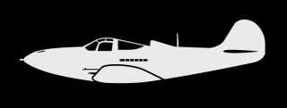 sticker P-39 Airacobra (15cm white)