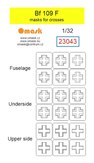 23043 1/32 Bf 109 F masks for crosses