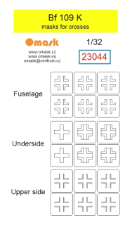 23044 1/32 Bf 109 K masks for crosses