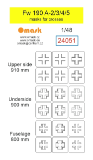 24051 1/48 Fw 190 A-2/3/4/5 masks for crosses