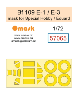 57065 1/72 Bf 109 E-1 / E-3 mask (for Special Hobby/Eduard)