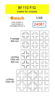 24061 1/48 Bf 110 F/G masks for icrosses