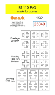 23049 1/32 Bf 110 F/G masks for icrosses