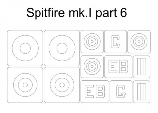 34018 1/48 Spitfire Mk.I part 6 (for Eduard 11143 kamo H)