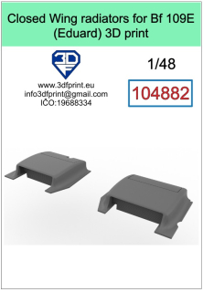 104882 1/48 Closed Wing radiators for Bf 109E (Eduard)