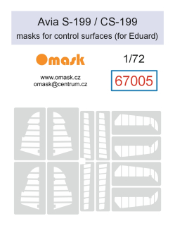 67005 1/72 Avia S-199 / CS-199 mask for control surfaces (for Eduard)