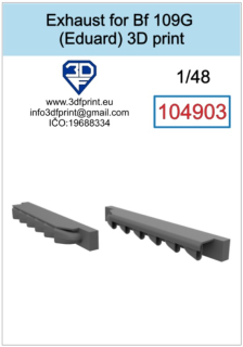 104903 1/48 exhaust for Bf 109G (Eduard)