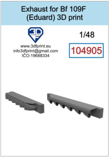 104905 1/48 exhaust for Bf 109F (Eduard)