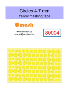 80004 Circles 4-7 mm (yellow masking tape)