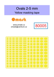 80005 Ovals 2-5mm (yellow masking tape)