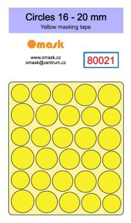 80021 Circles 16 - 20 mm (yellow masking tape)