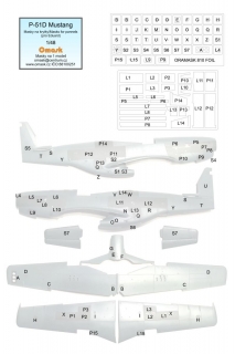 14005 1/48 P-51D masks for panels (for Eduard)