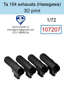 107207 1/72 Ta 154 exhausts (Hasegawa) 3D print