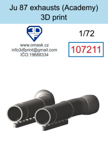 107211 1/72 Ju 87 exhaust (Academy) 3D print