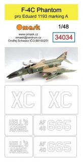 34034 1/48 F-4C Phantom (for Eduard 1193 marking A)