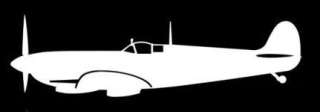 sticker Spitfire Mk.IX (15cm white)