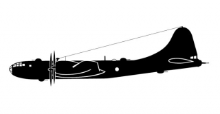 sticker B-29 (21cm black)