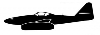 sticker Me-262 (15cm black)