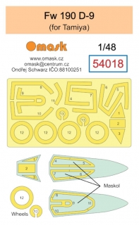 54018 1/48 Fw 190 D mask (for Tamiya)