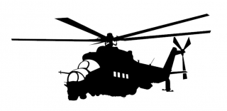 sticker Mil Mi-24 (20cm black)