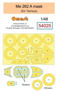 54025 1/48 Me 262 A mask (for Tamiya)
