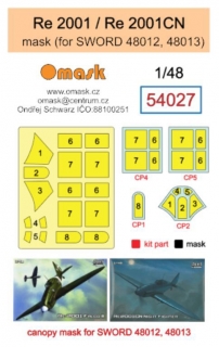 54027 1/48 Re 2001 / Re 2001CN mask (for Sword 48012, 48013)