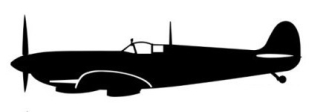 sticker Spitfire Mk.IX (15cm black)