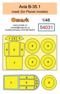 54031 1/48 Avia B-35.1 mask (for Planet models)