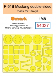 54037 1/48 P-51B Mustang double-sided mask (for Tamiya)