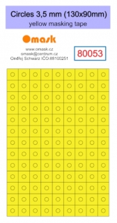 80053 Circles 3,5 mm (130x90mm) yellow masking tape