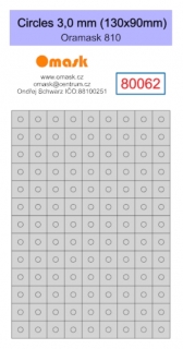 80062 Circles 3,0 mm (130x90mm) Oramask foil