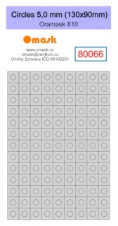 80066 Circles 5,0 mm (130x90mm) Oramask foil