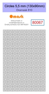 80067 Circles 5,5 mm (130x90mm) Oramask foil